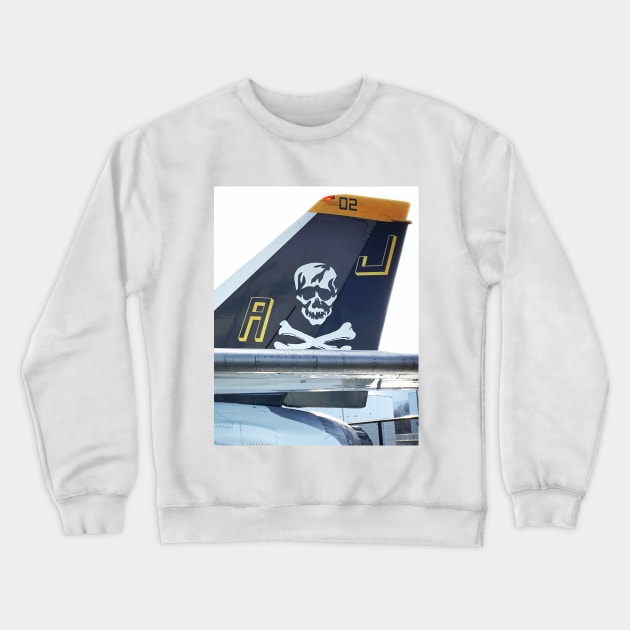 F-14 VF-84 Jolly Roger Tail Crewneck Sweatshirt by acefox1